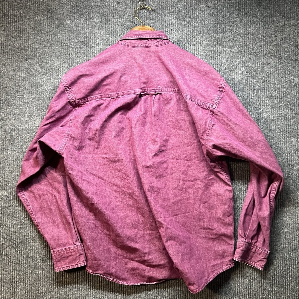 Vintage Eddie Bauer Men's Button Up Dress Shirt Faded Red Size XL Outdoor Casual - Picture 7 of 7